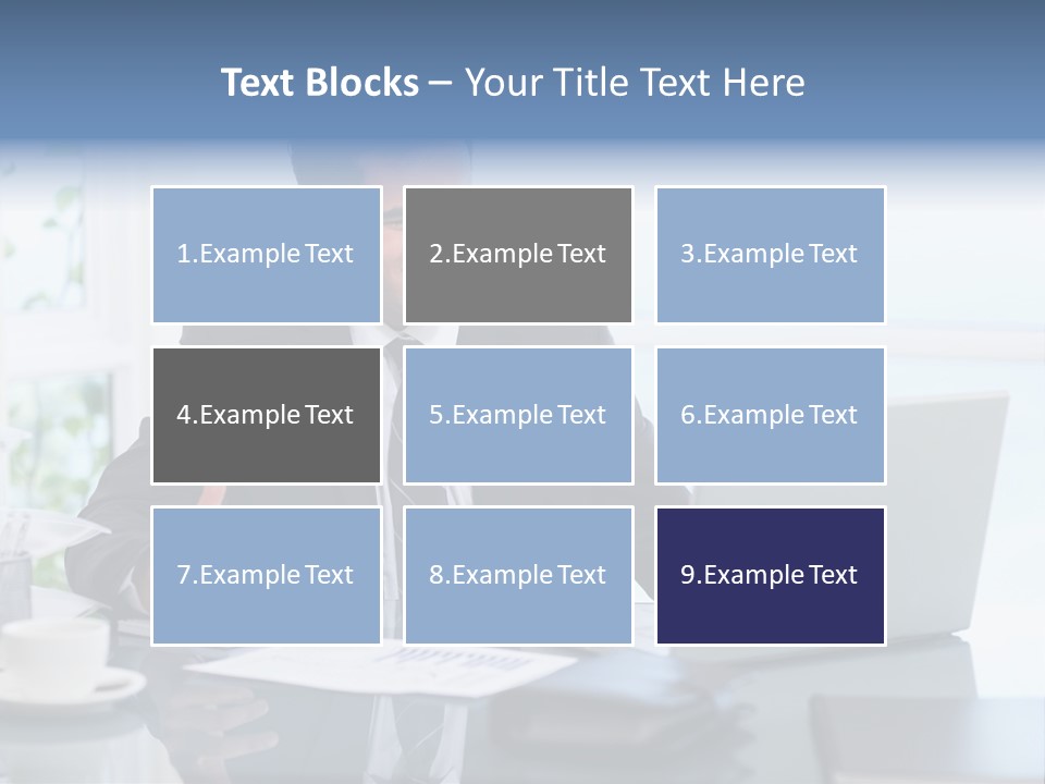 Desk Successful One Person PowerPoint Template