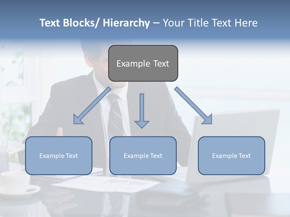 Desk Successful One Person PowerPoint Template