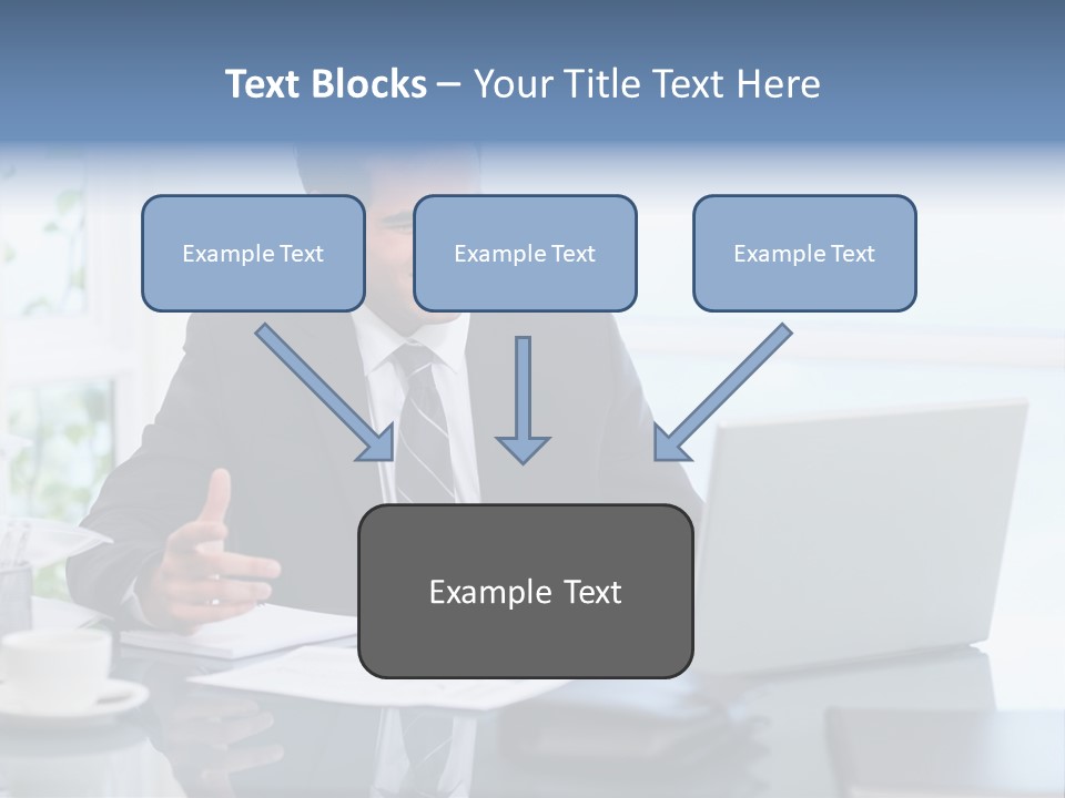 Desk Successful One Person PowerPoint Template