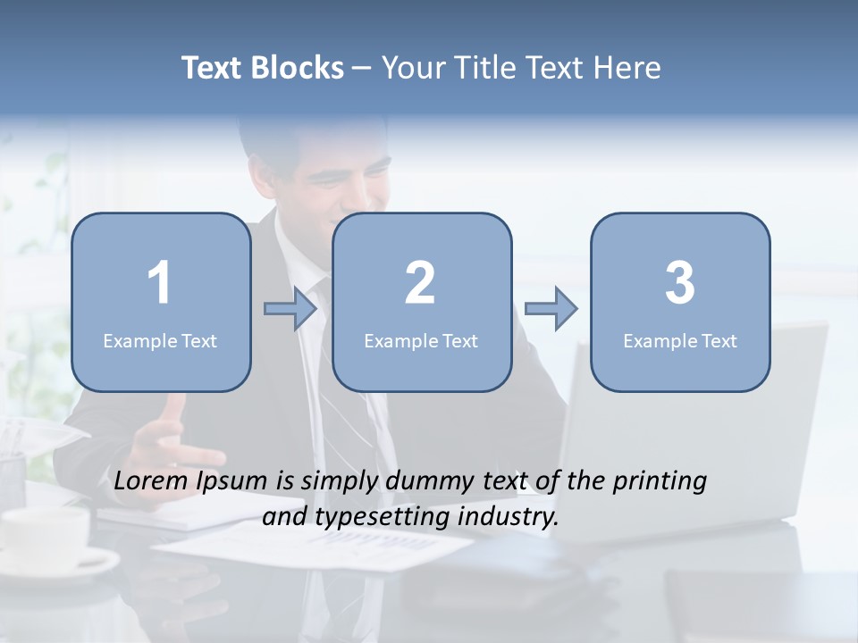 Desk Successful One Person PowerPoint Template