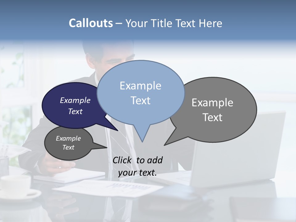 Desk Successful One Person PowerPoint Template