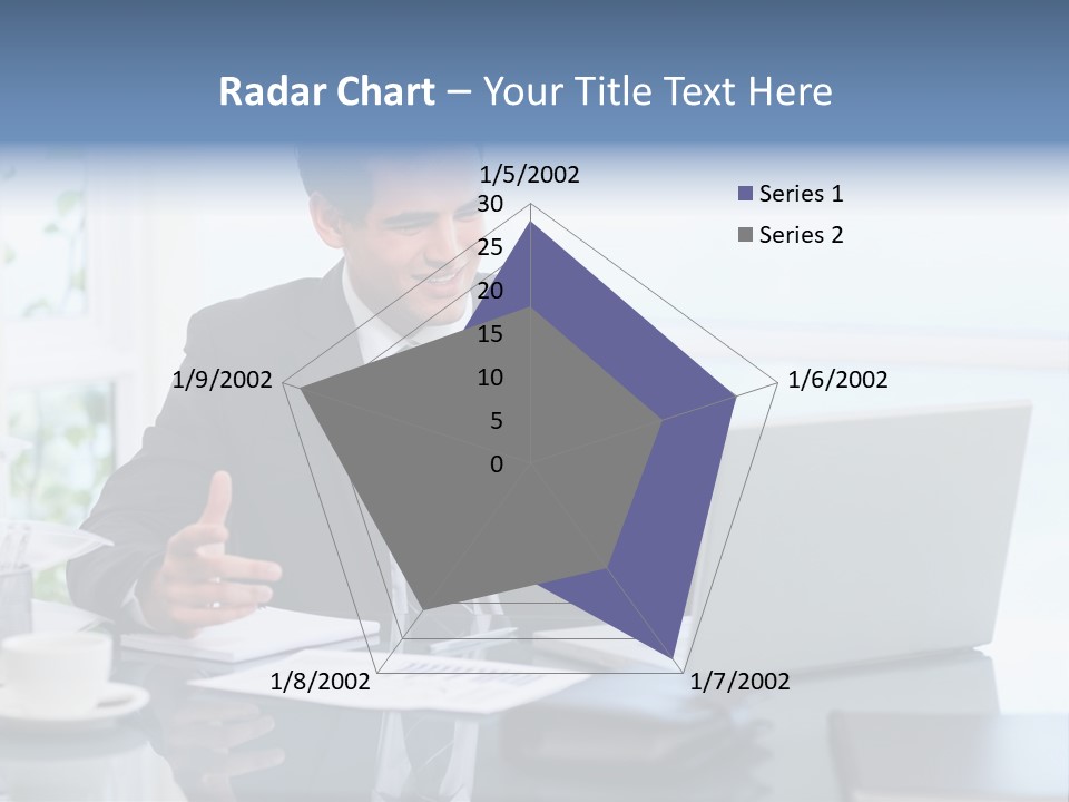 Desk Successful One Person PowerPoint Template