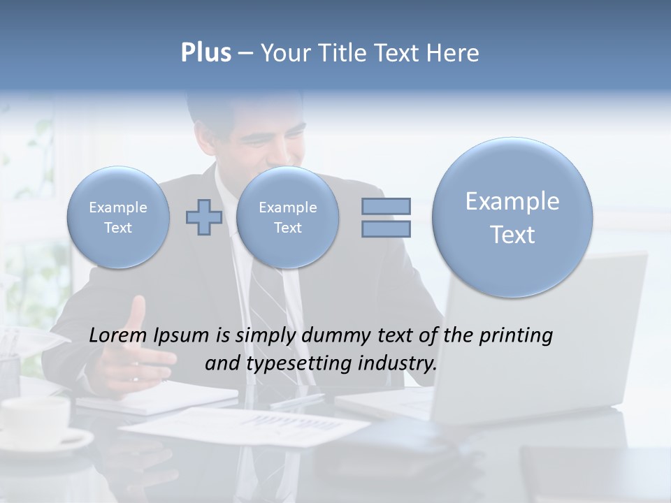 Desk Successful One Person PowerPoint Template