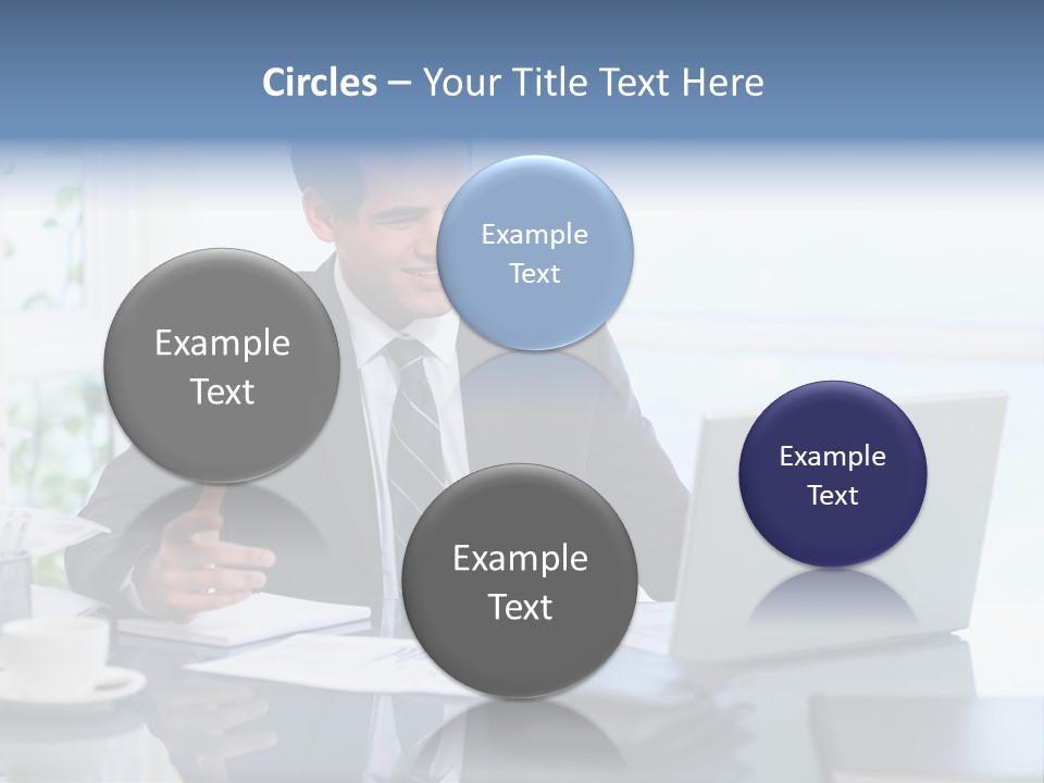 Desk Successful One Person PowerPoint Template