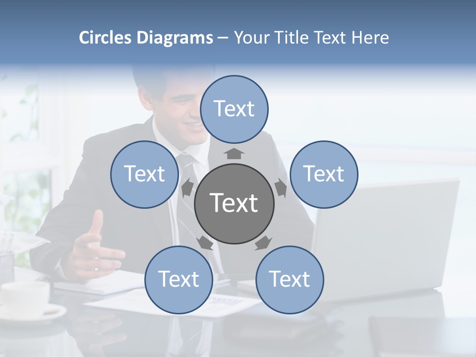Desk Successful One Person PowerPoint Template