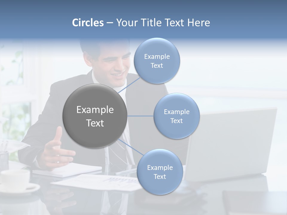 Desk Successful One Person PowerPoint Template