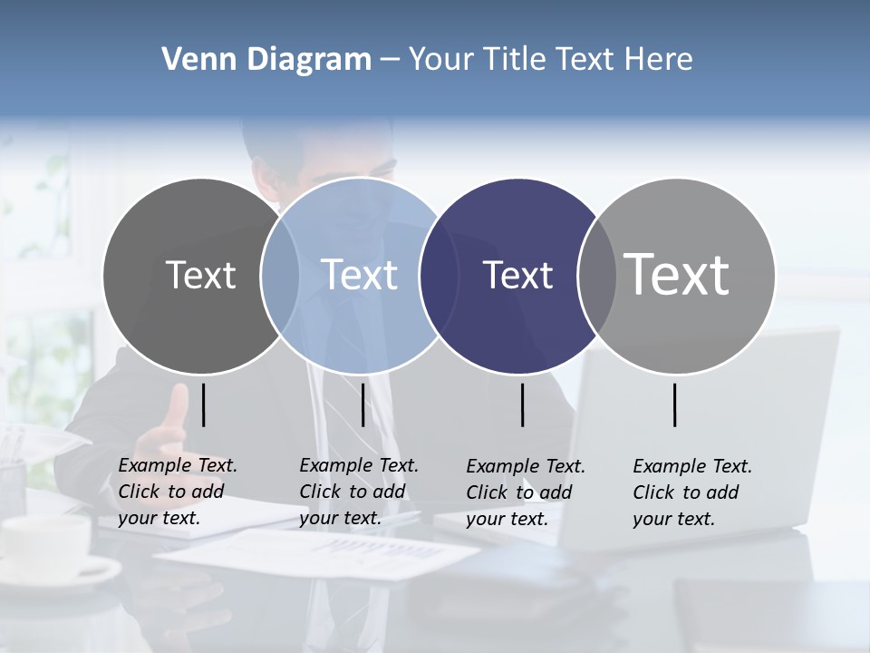 Desk Successful One Person PowerPoint Template