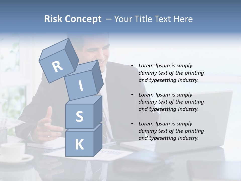 Desk Successful One Person PowerPoint Template