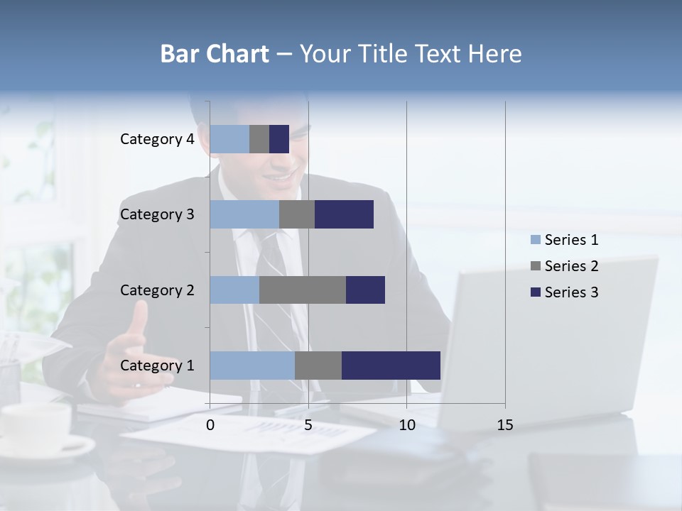 Desk Successful One Person PowerPoint Template