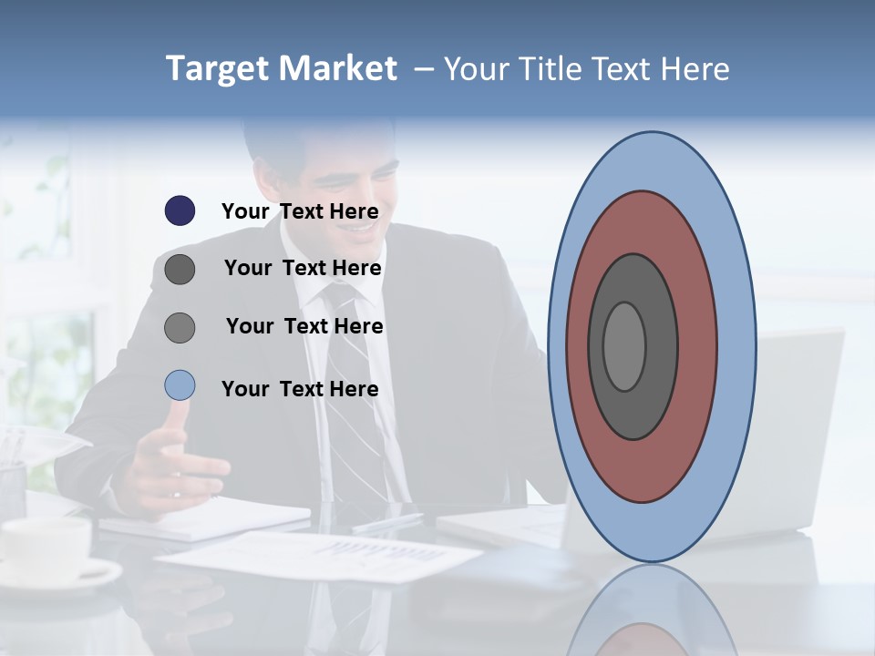 Desk Successful One Person PowerPoint Template