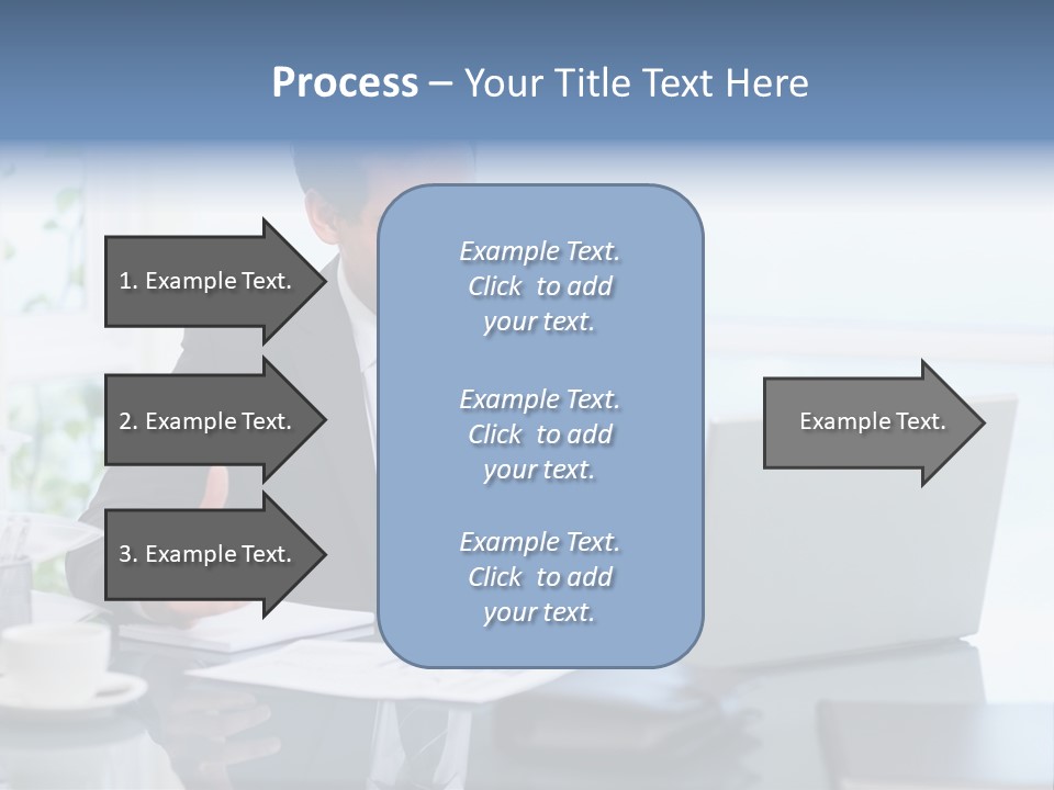 Desk Successful One Person PowerPoint Template