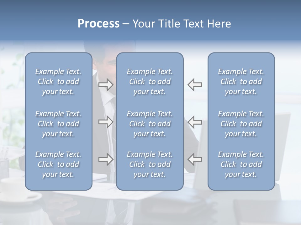 Desk Successful One Person PowerPoint Template