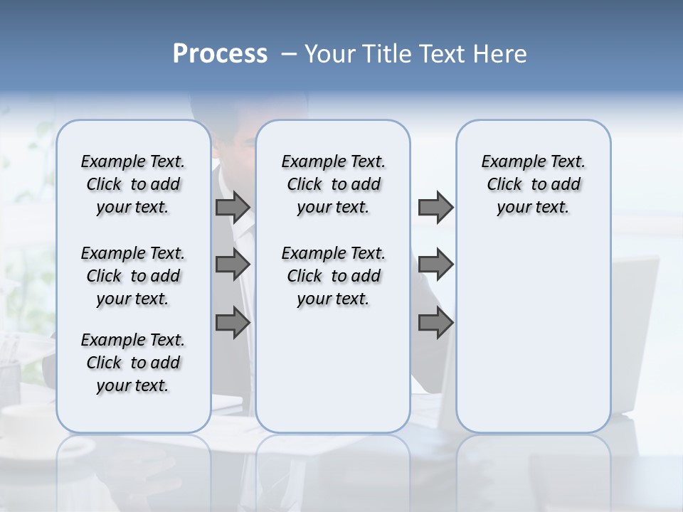 Desk Successful One Person PowerPoint Template