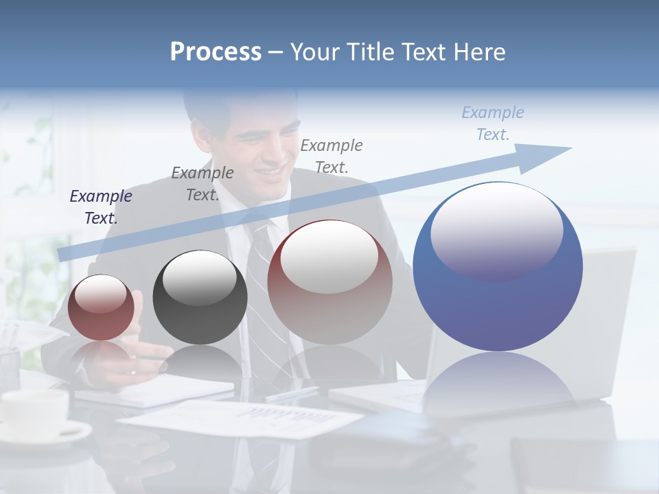 Desk Successful One Person PowerPoint Template