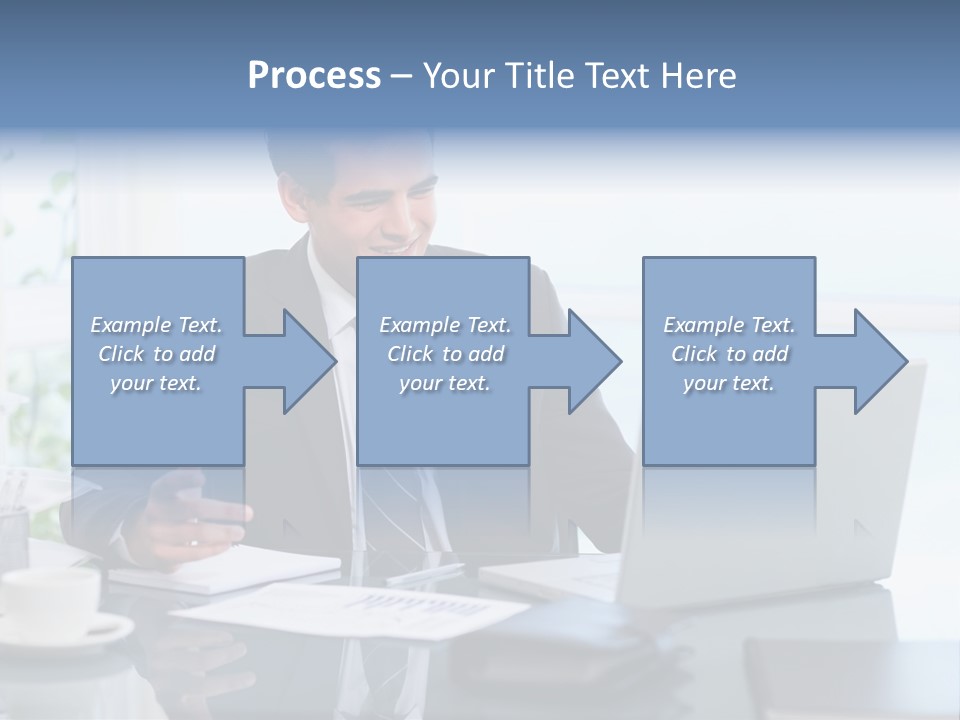 Desk Successful One Person PowerPoint Template