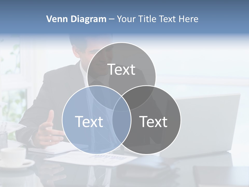 Desk Successful One Person PowerPoint Template