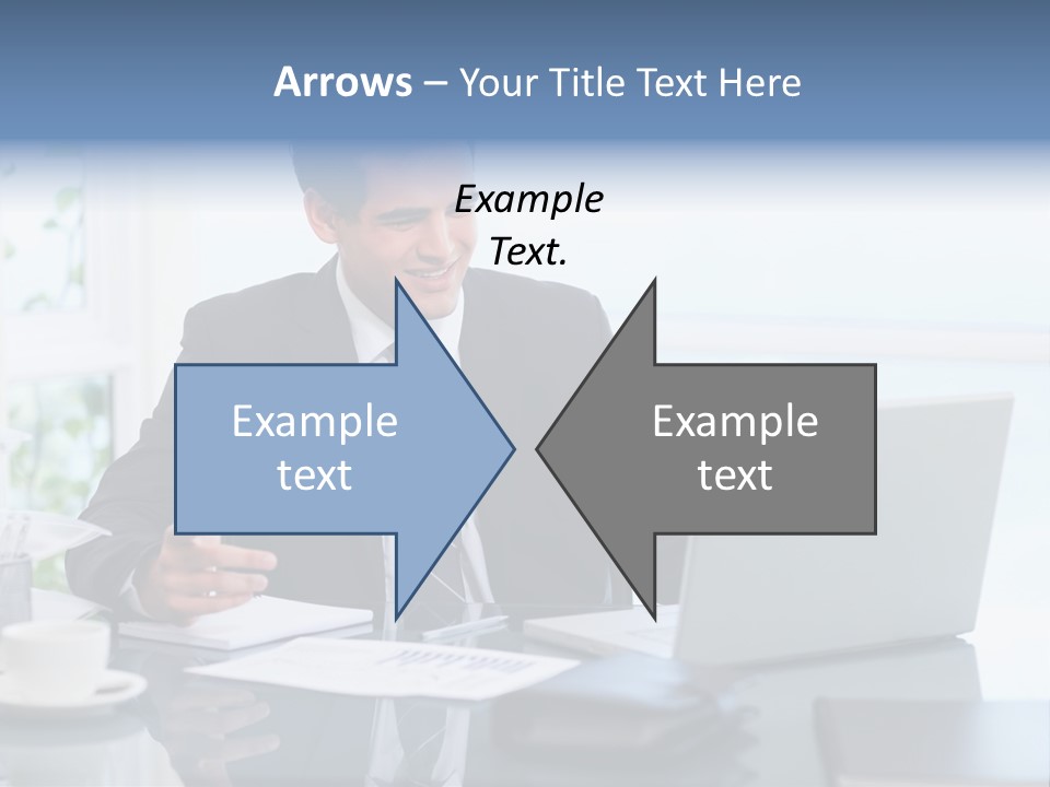 Desk Successful One Person PowerPoint Template