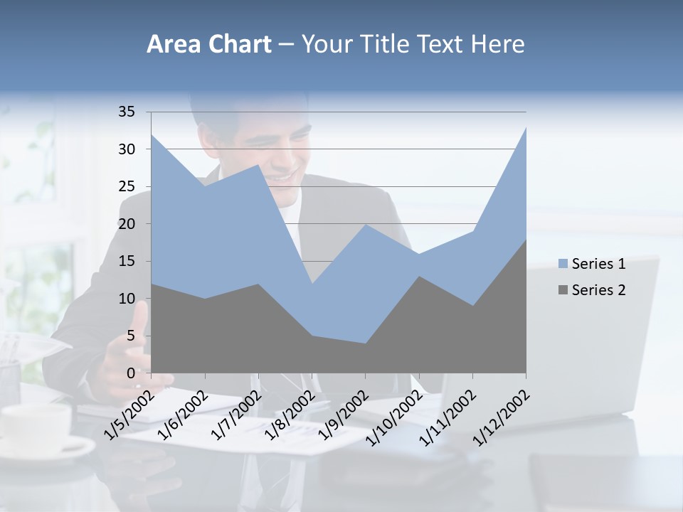 Desk Successful One Person PowerPoint Template