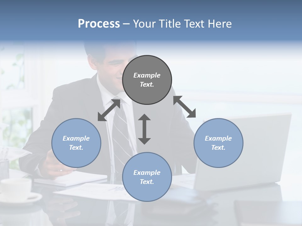 Desk Successful One Person PowerPoint Template