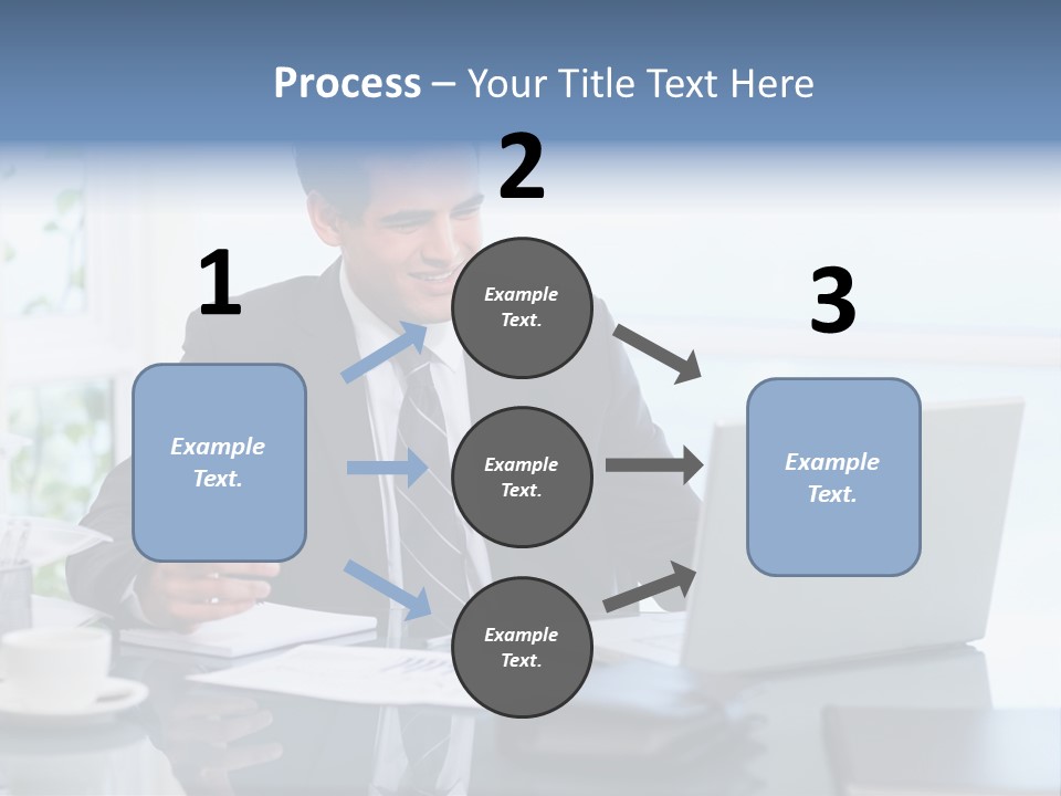 Desk Successful One Person PowerPoint Template