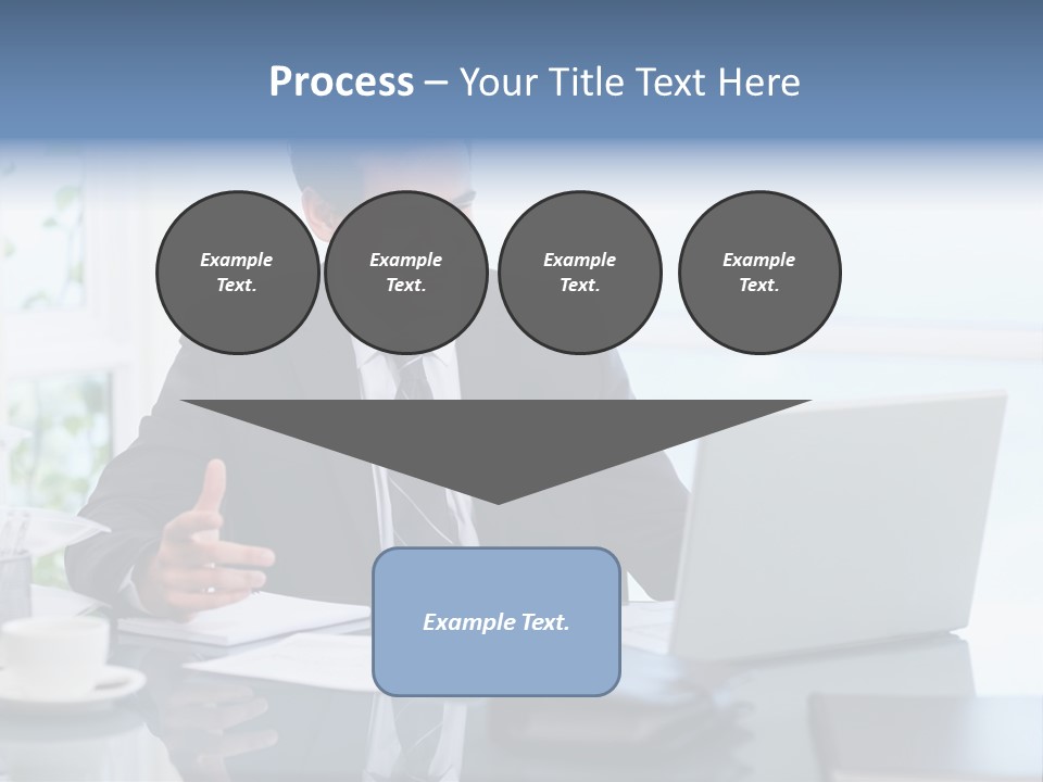 Desk Successful One Person PowerPoint Template
