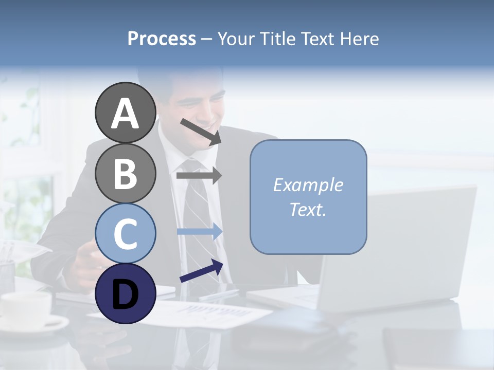 Desk Successful One Person PowerPoint Template