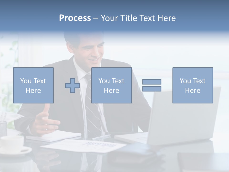 Desk Successful One Person PowerPoint Template