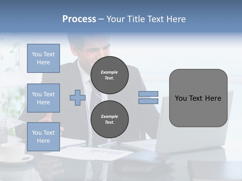 Desk Successful One Person PowerPoint Template