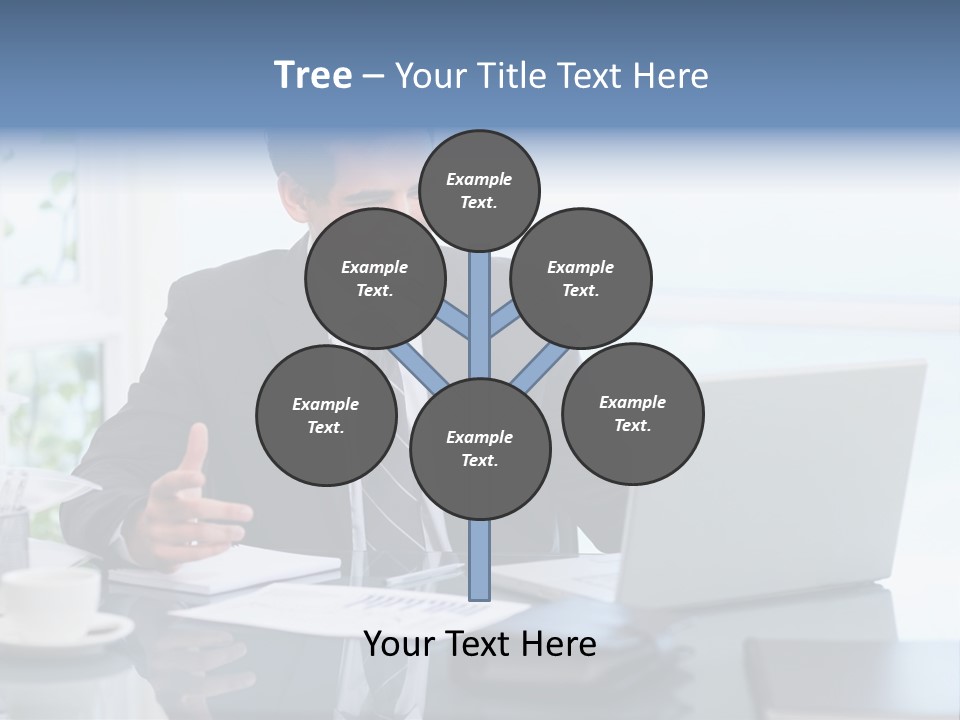 Desk Successful One Person PowerPoint Template