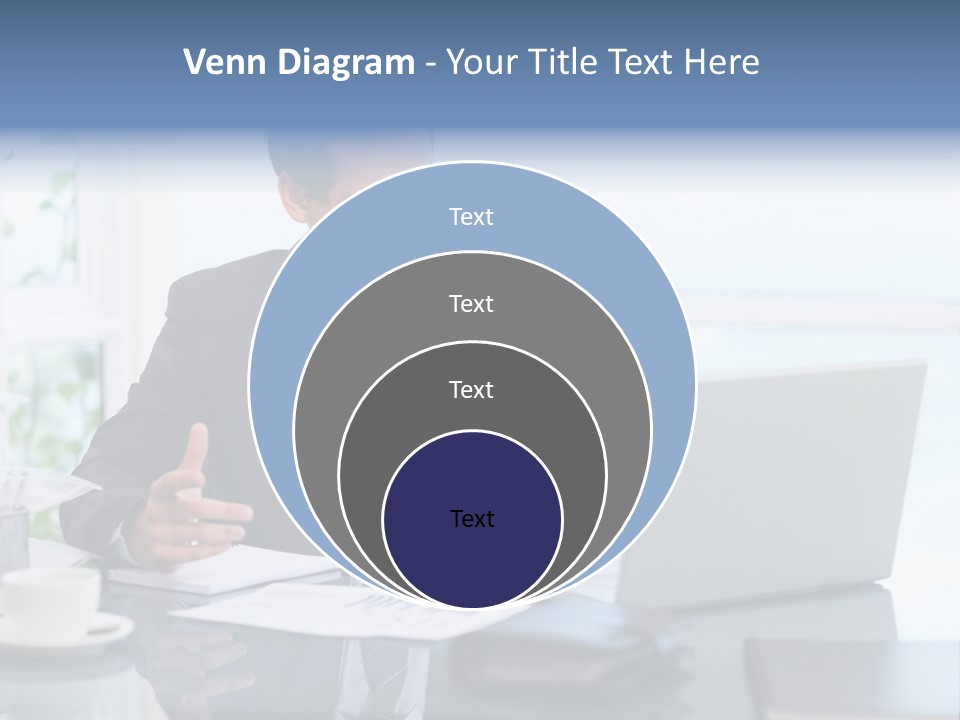 Desk Successful One Person PowerPoint Template