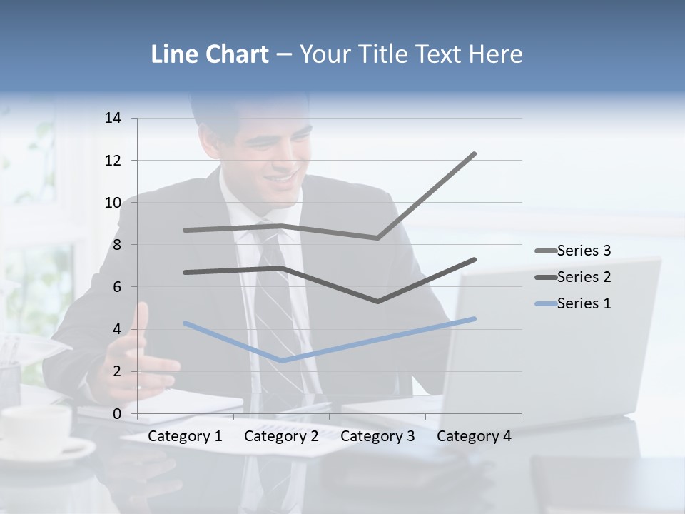 Desk Successful One Person PowerPoint Template