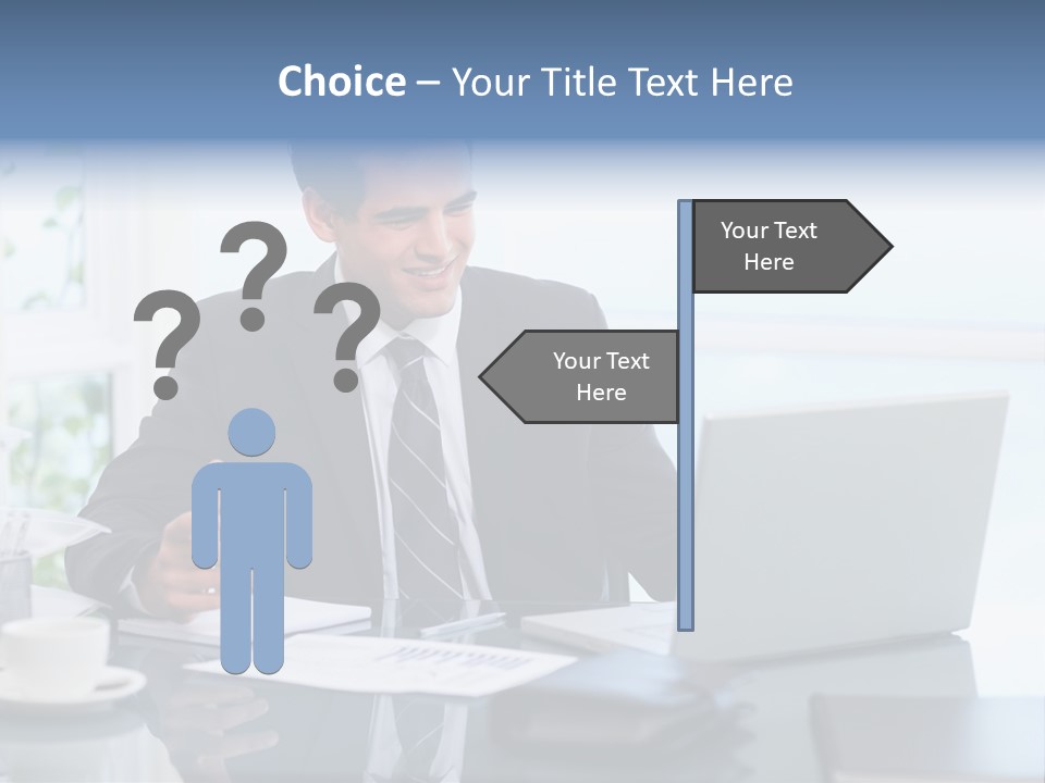 Desk Successful One Person PowerPoint Template