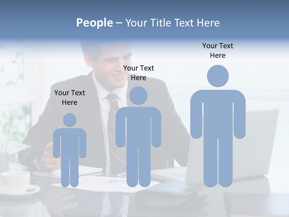 Desk Successful One Person PowerPoint Template