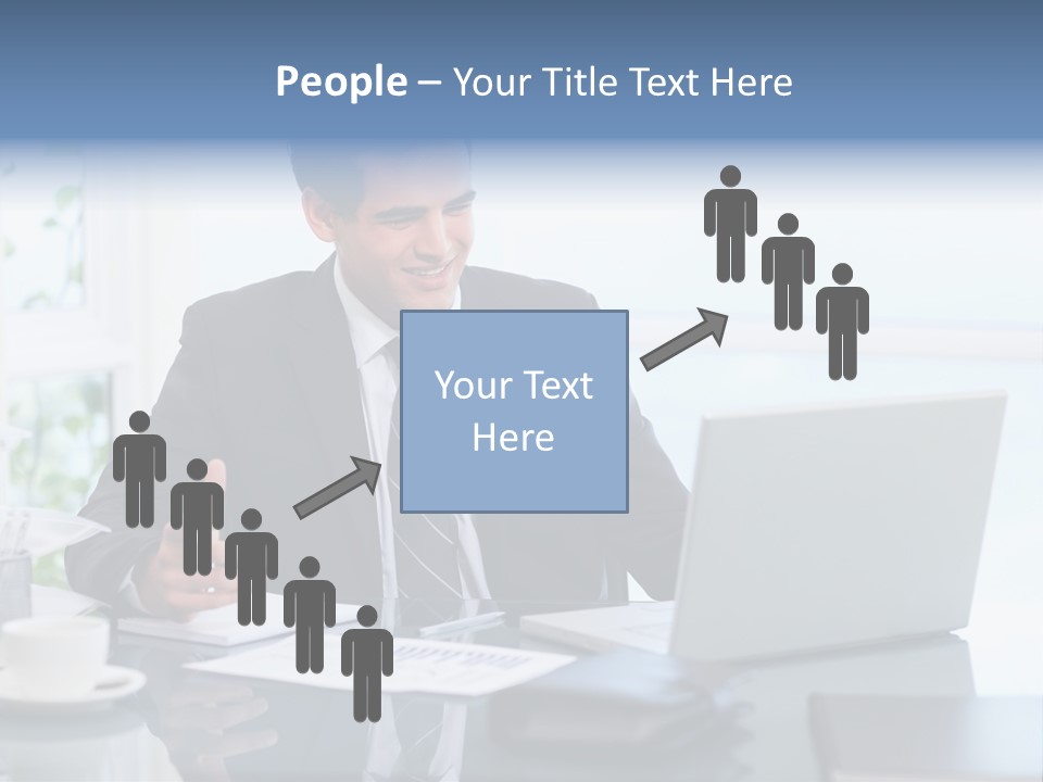 Desk Successful One Person PowerPoint Template