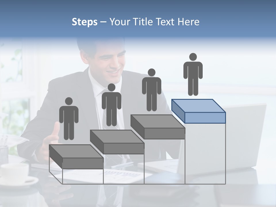 Desk Successful One Person PowerPoint Template
