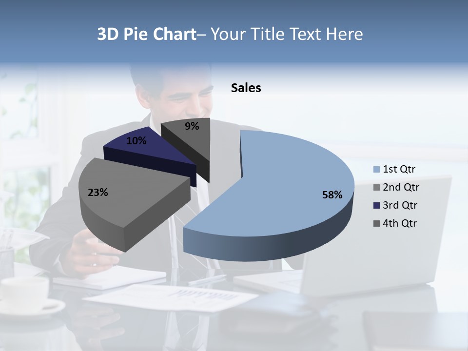 Desk Successful One Person PowerPoint Template