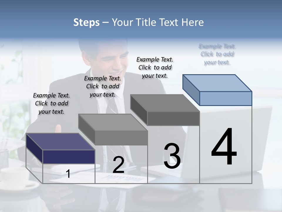 Desk Successful One Person PowerPoint Template