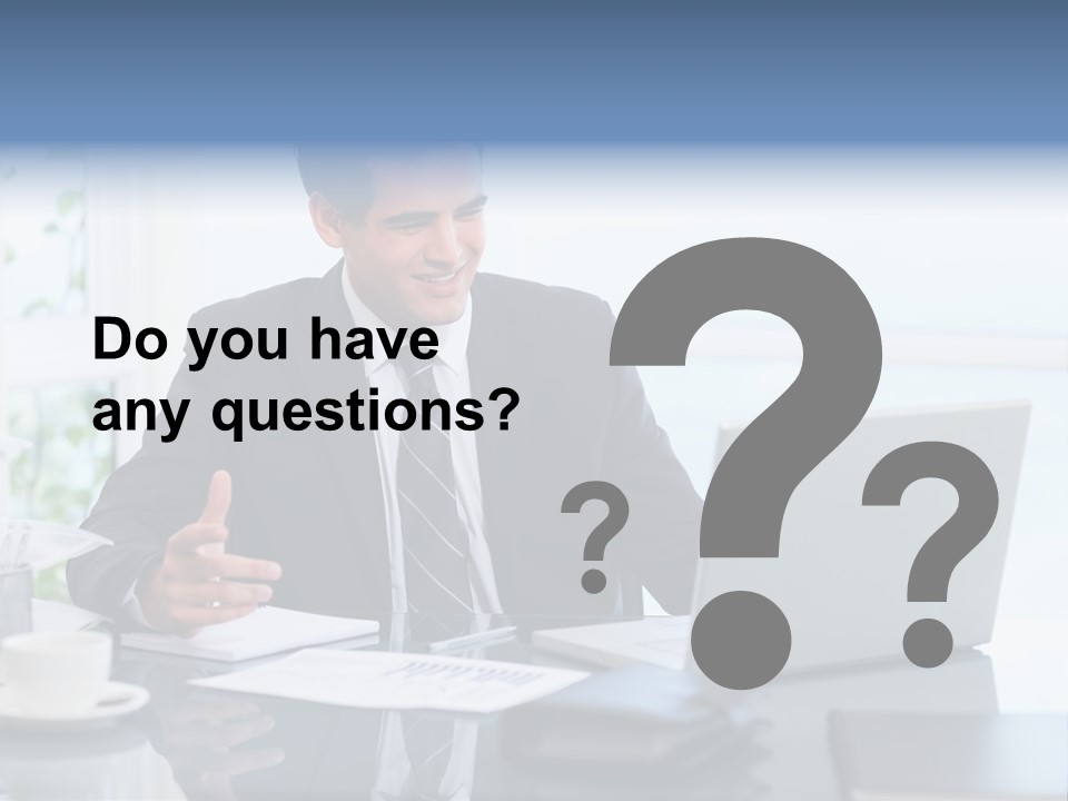 Desk Successful One Person PowerPoint Template