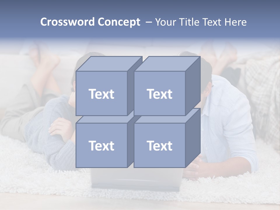 Laptop Handsome Internet PowerPoint Template