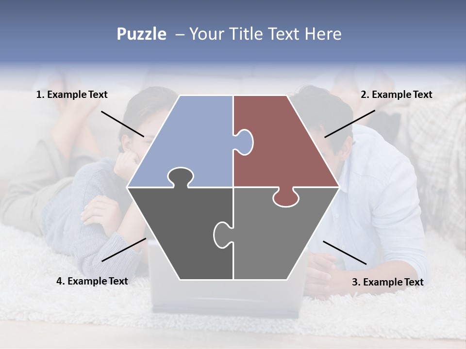 Laptop Handsome Internet PowerPoint Template