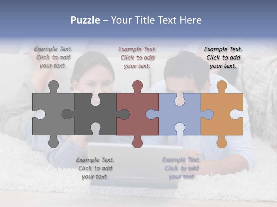 Laptop Handsome Internet PowerPoint Template