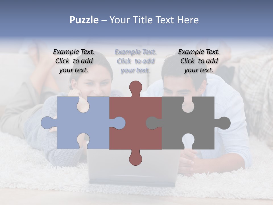 Laptop Handsome Internet PowerPoint Template