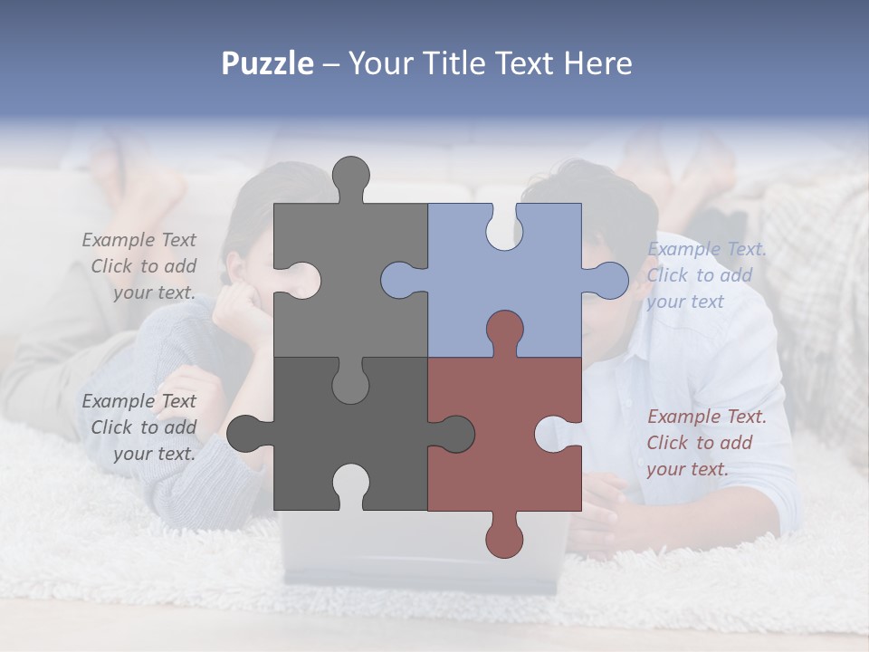 Laptop Handsome Internet PowerPoint Template