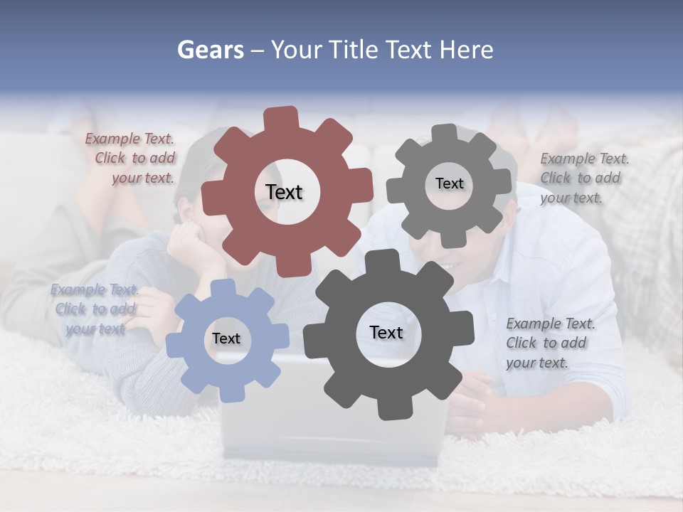 Laptop Handsome Internet PowerPoint Template