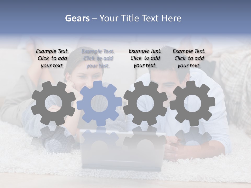 Laptop Handsome Internet PowerPoint Template