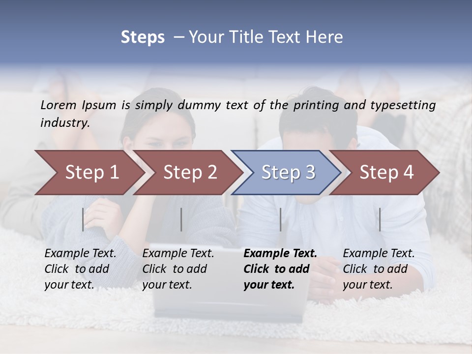 Laptop Handsome Internet PowerPoint Template