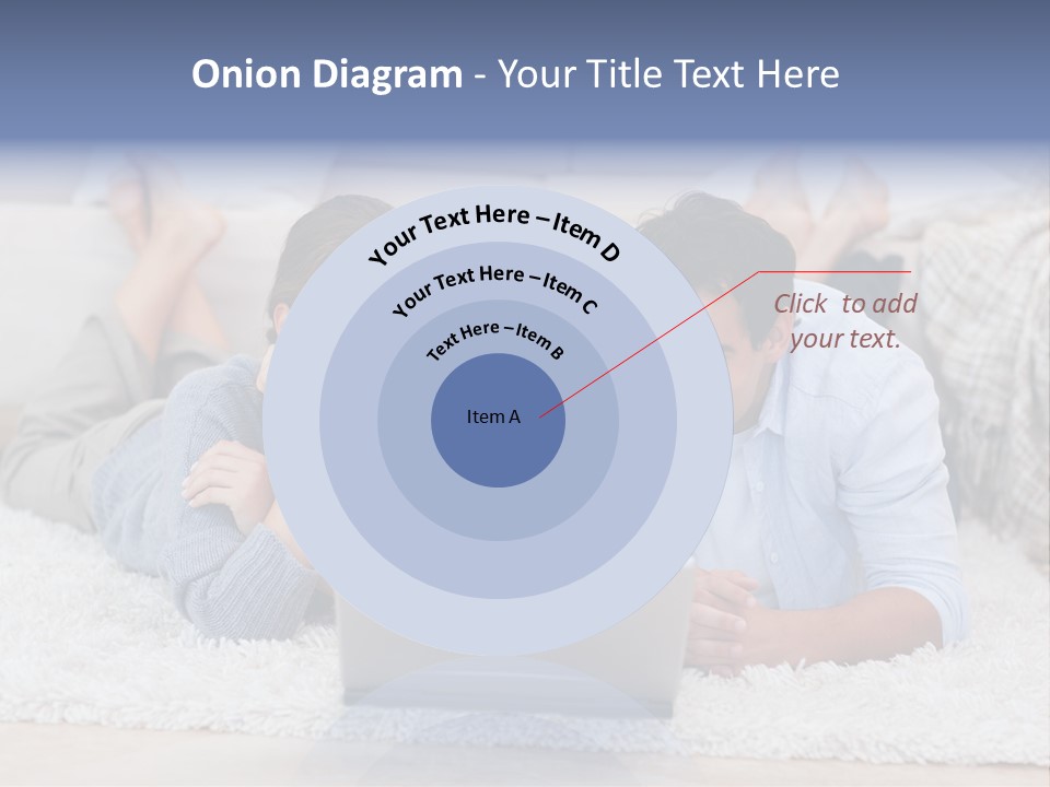 Laptop Handsome Internet PowerPoint Template