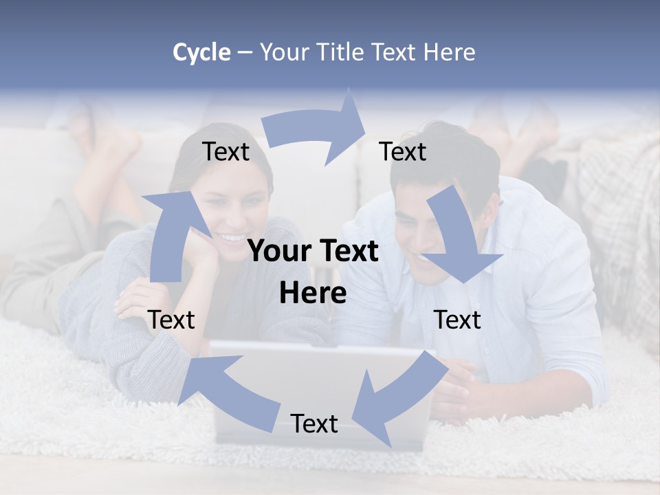 Laptop Handsome Internet PowerPoint Template