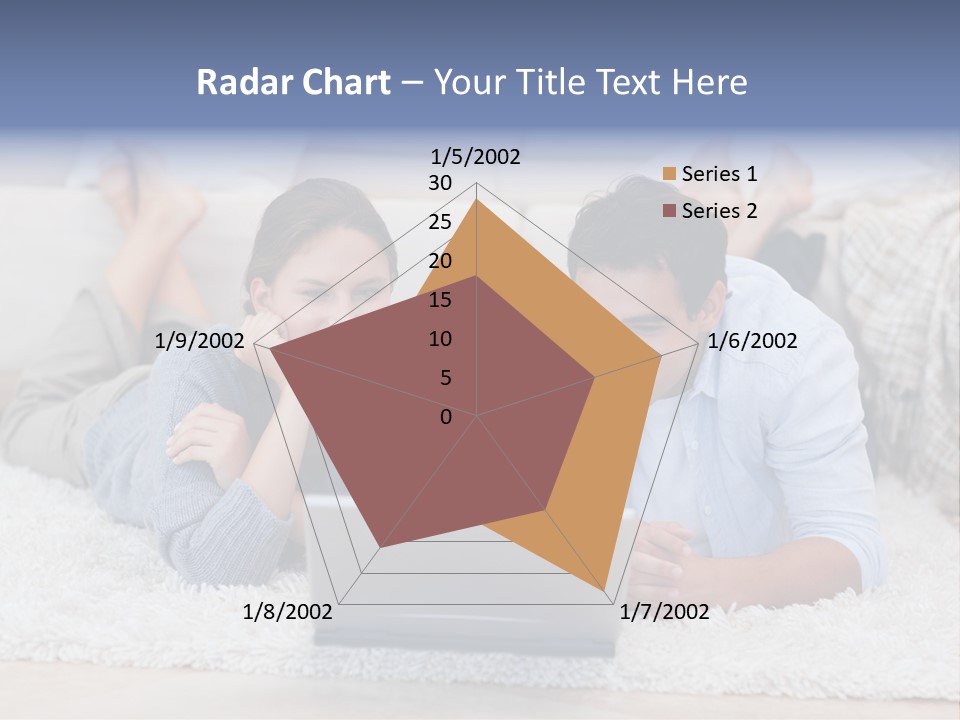 Laptop Handsome Internet PowerPoint Template