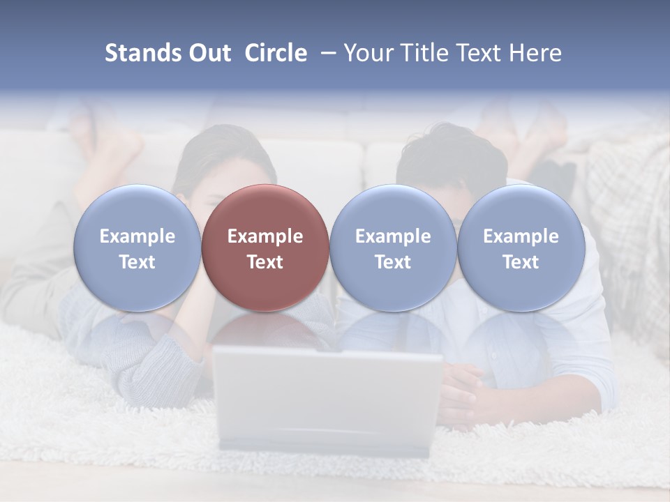 Laptop Handsome Internet PowerPoint Template